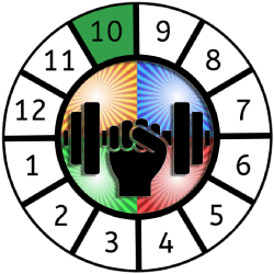 a graphic depicting the 10th house section of the astrological wheel as highlighted